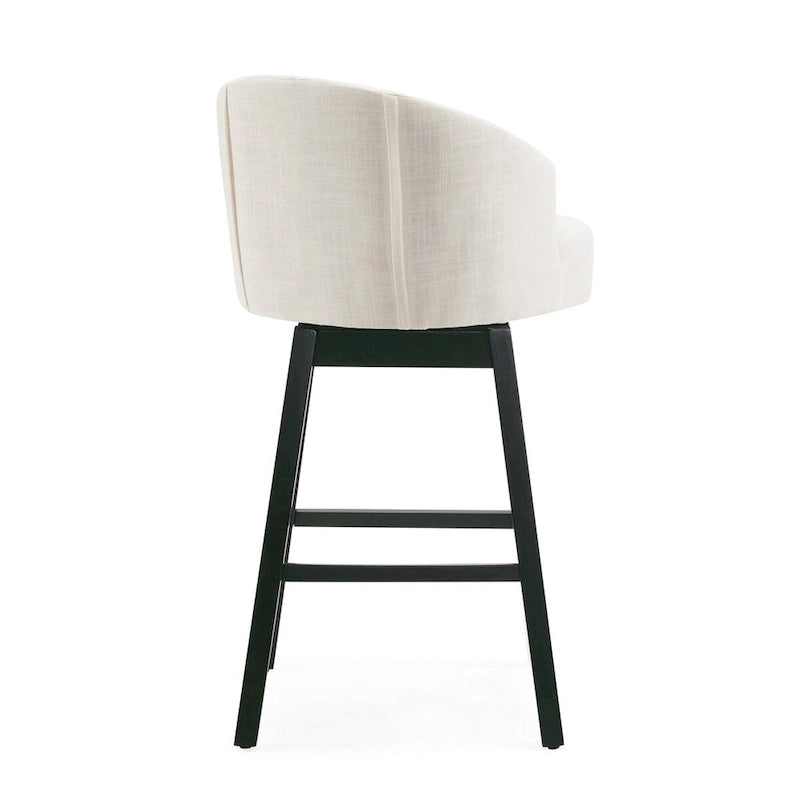 Moore Modern Rubberwood Swivel 33.25-Inch Barstool (set of 2)