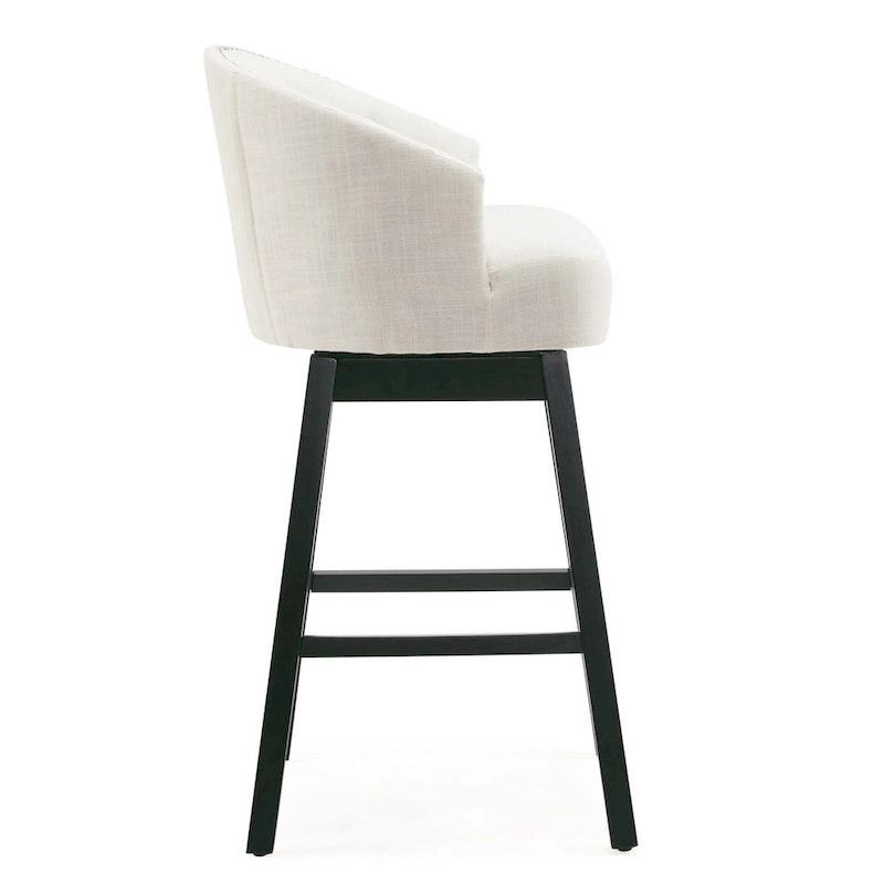 Moore Modern Rubberwood Swivel 33.25-Inch Barstool (set of 2)