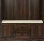 Classic Hall Tree with 3 Hooks,Coat Hanger,Storage Bench for Entrance,Hallway