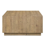 Square Wooden Coffee Table, Brown - 31.5 X 31.5 X 16